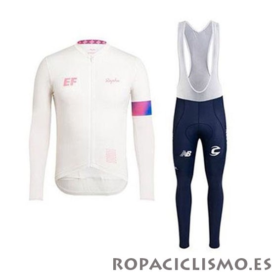 2020 Maillot EF Education First-Drapac Tirantes Mangas Largas Blanco